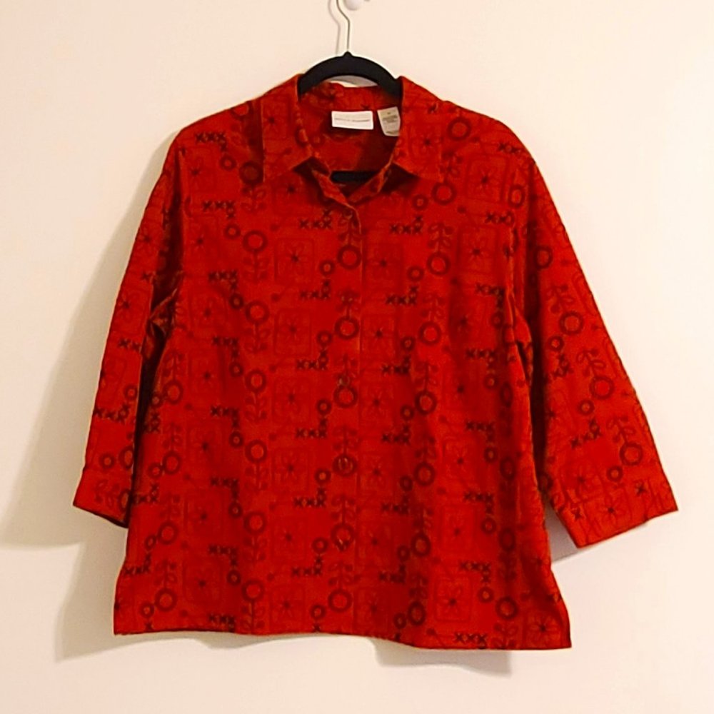 Alfred Dunner Embroidered Ladies Top